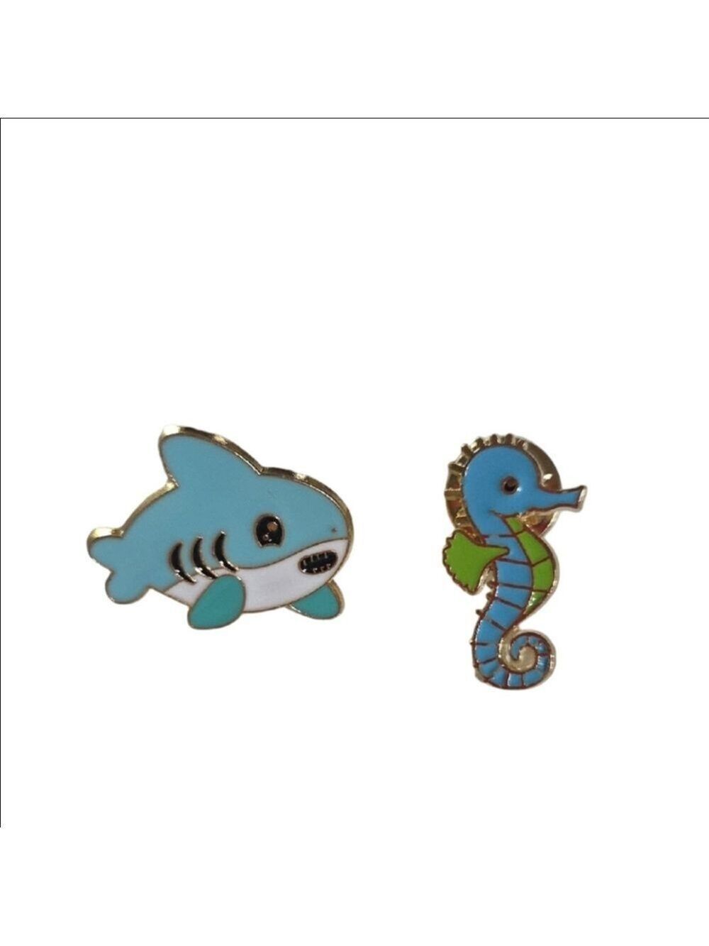Shark Seahorse Enamel Pins